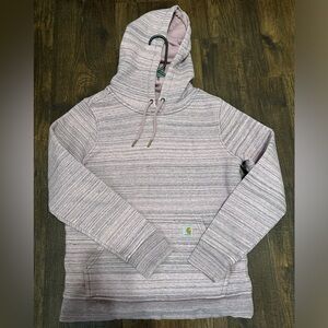 ❤️‍🔥2/$20❤️‍🔥 Carhartt Hoodie- Women’s Size Small Purple Striped Sweatshirt